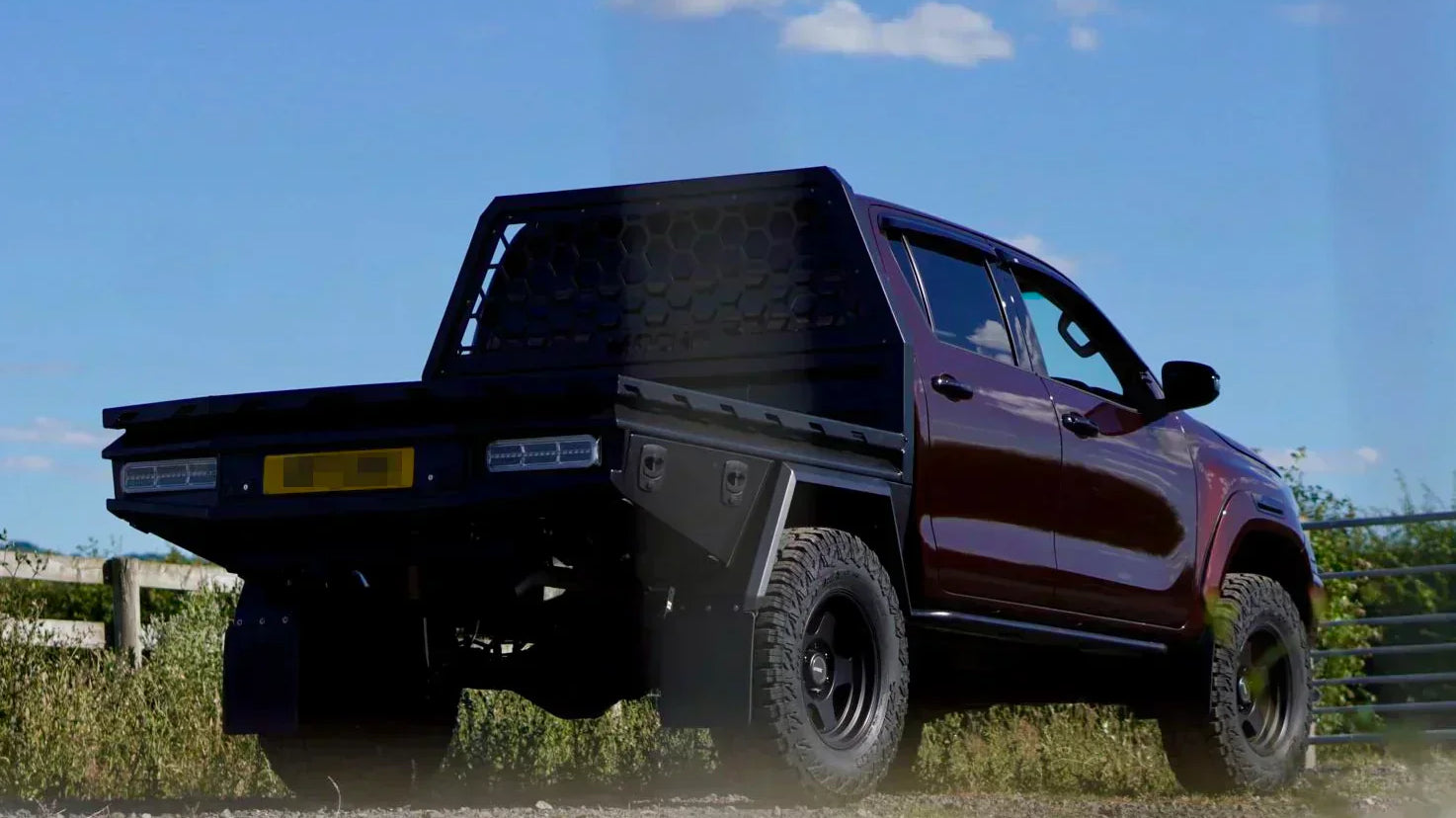 2021 Toyota Hilux with 17" BRADLEY FORGED Takumi Wheels in Matte Shadow Black