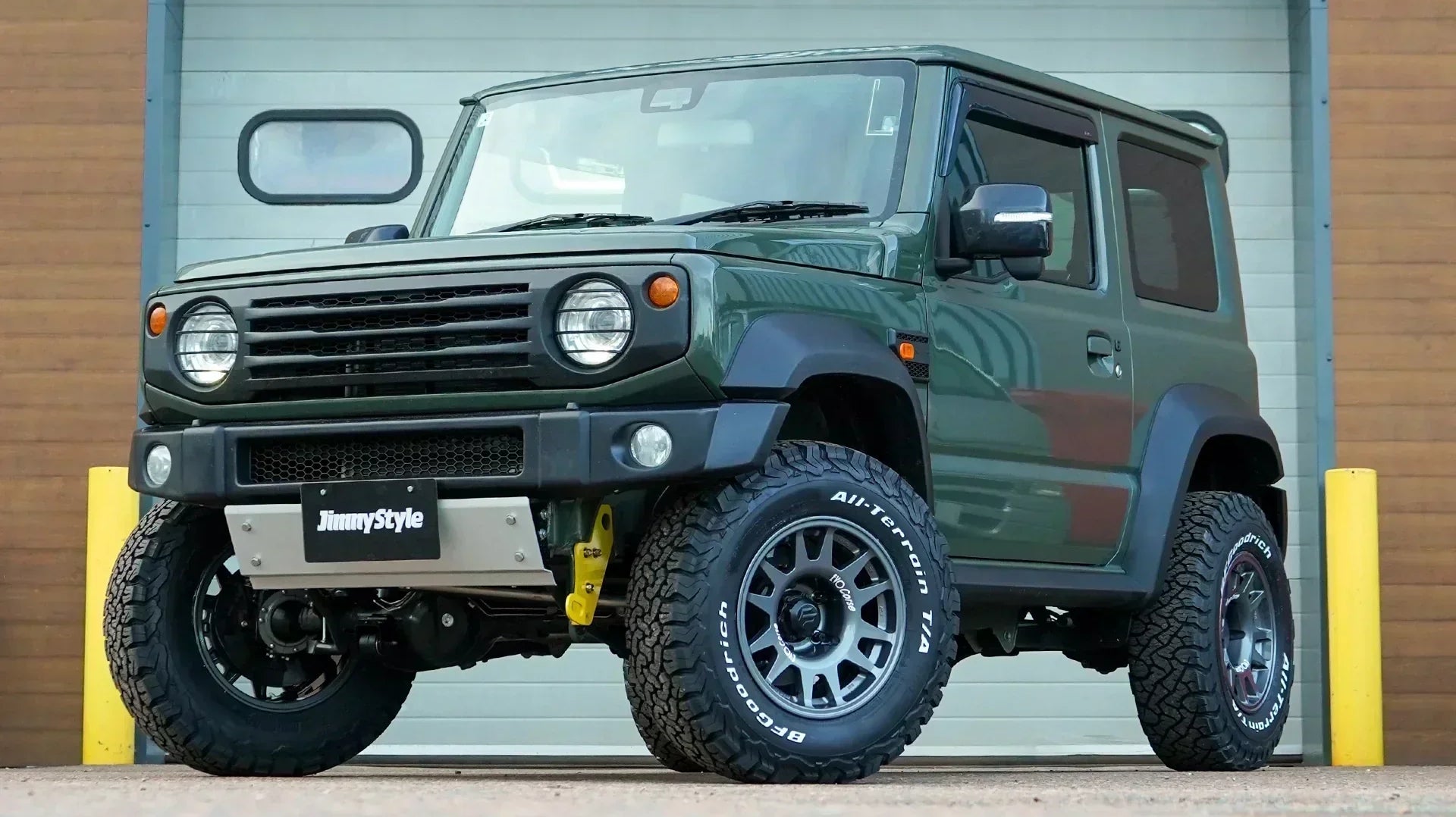 Jungle Green Suzuki Jimny with 16" Wheels 235 Tyres, Upgrades Suspension and APIO Accessories