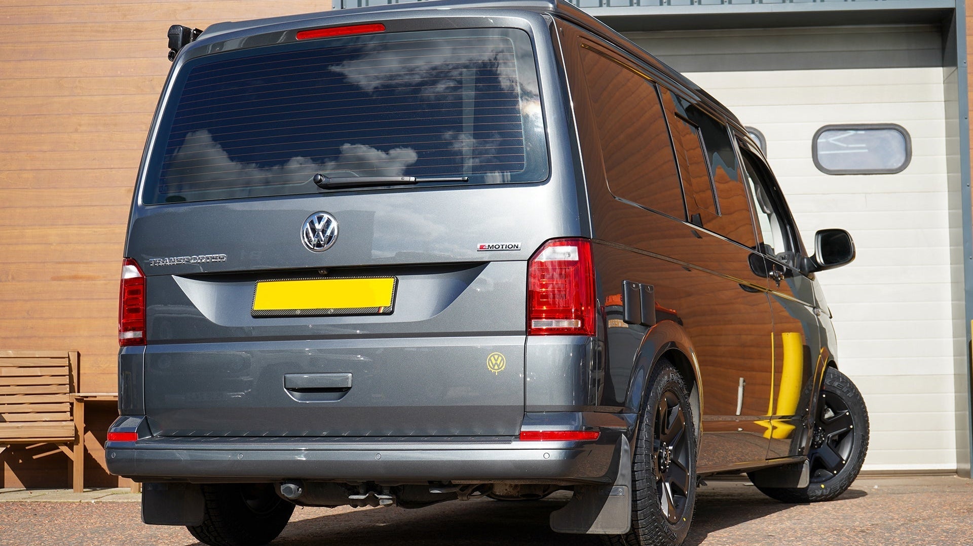 Volkswagen Transporter T6 van with a set of Tomahawk Outlaw Wheels at Street Track Life