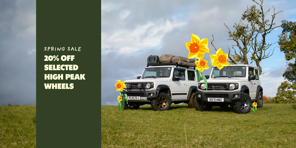 STREET TRACK LIFE JIMNYSTYLE JIMNY  ACCESSORIES SPRING SALE 20% OFF SELECTED HIGH PEAK WHEELS FOR JIMNY