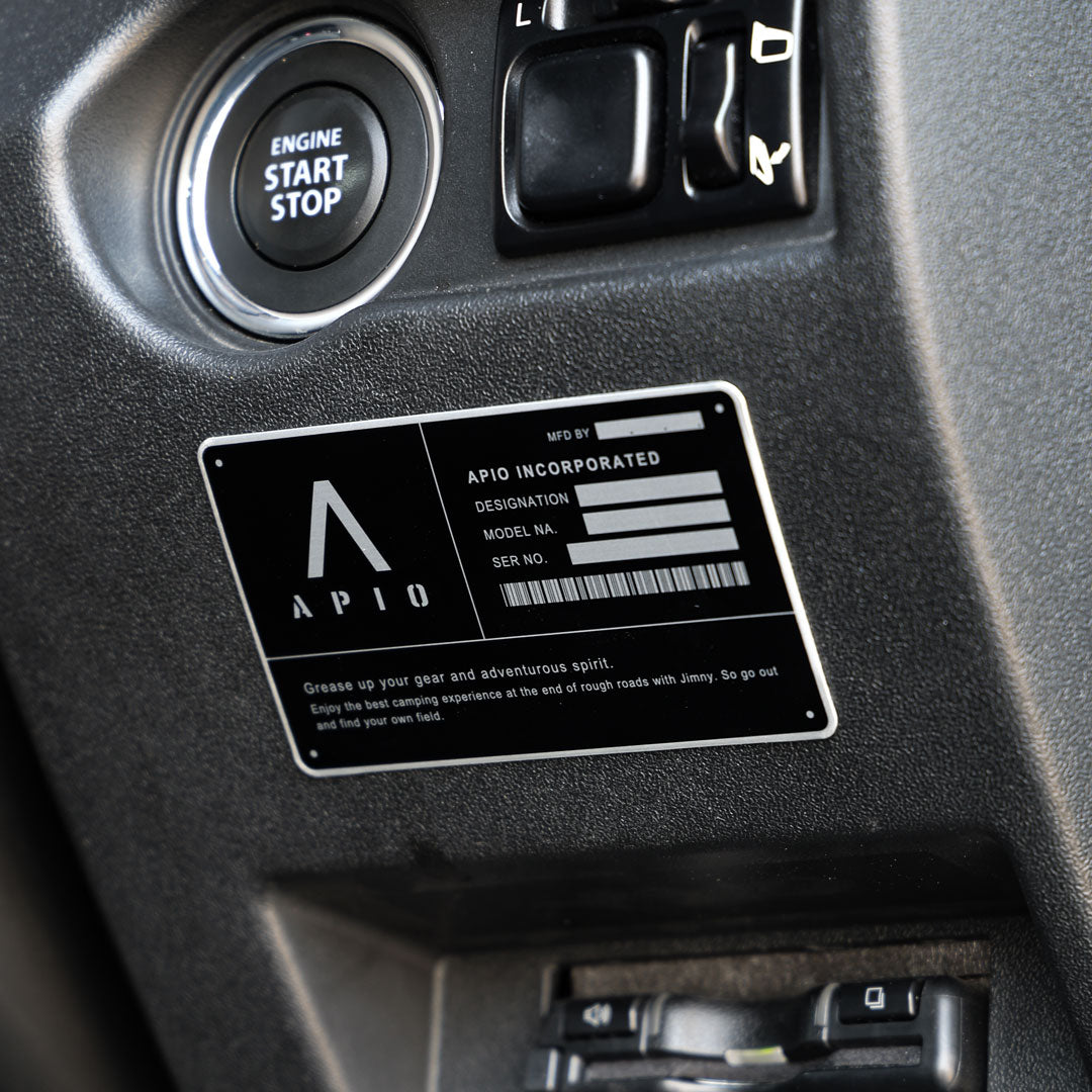 APIO ID Plate for Suzuki Jimny