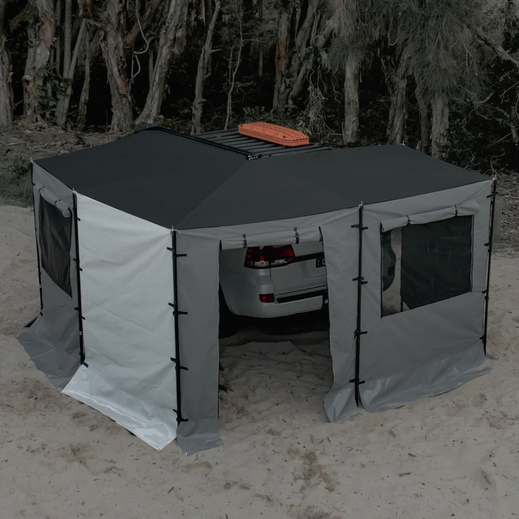 Clevershade Deluxe Awning Solid Wall