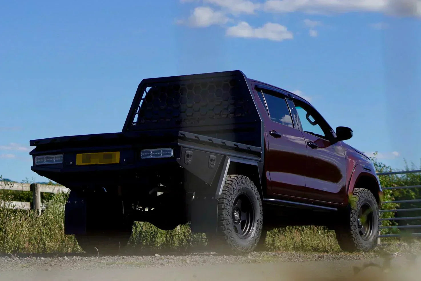 2021 Toyota Hilux with 17" BRADLEY FORGED Takumi Wheels in Matte Shadow Black