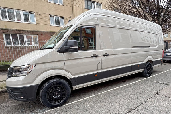 Volkswagen Crafter van fitted with 17 inch Evo Corse DakarZero wheels