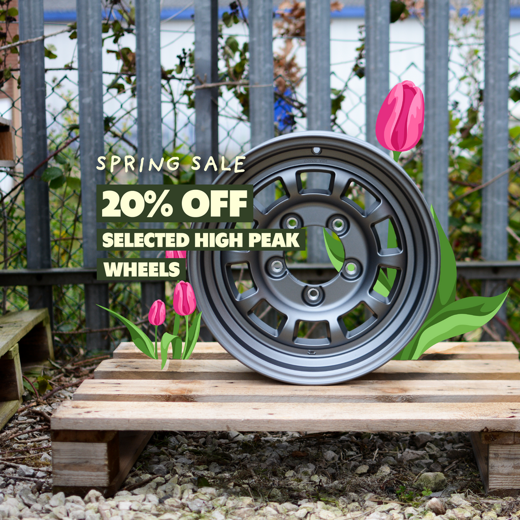 STREET TRACK LIFE JIMNYSTYLE JIMNY ACCESSORIES SPRING SALE 20% OFF SELECTED HIGH PEAK WHEELS