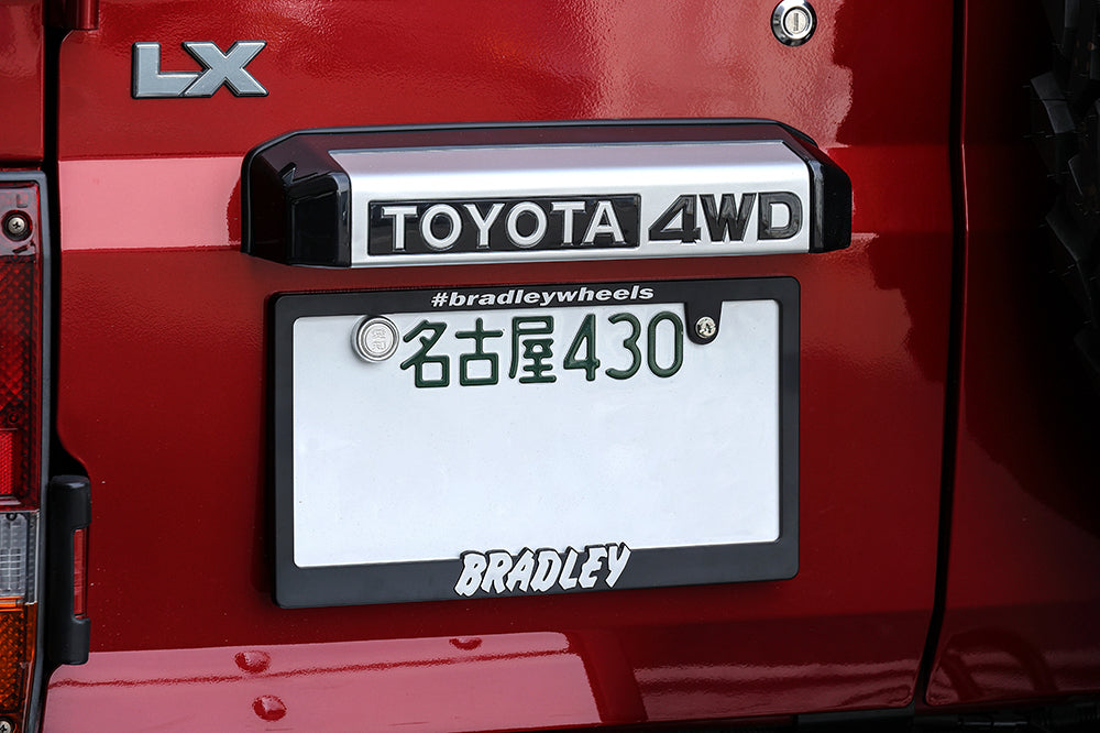 BRADLEY Wheels 3D Number Plate Frame -Silver