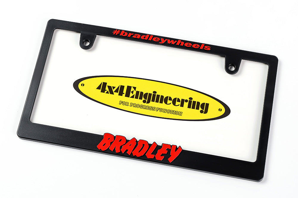 BRADLEY Wheels 3D Number Plate Frame -Red