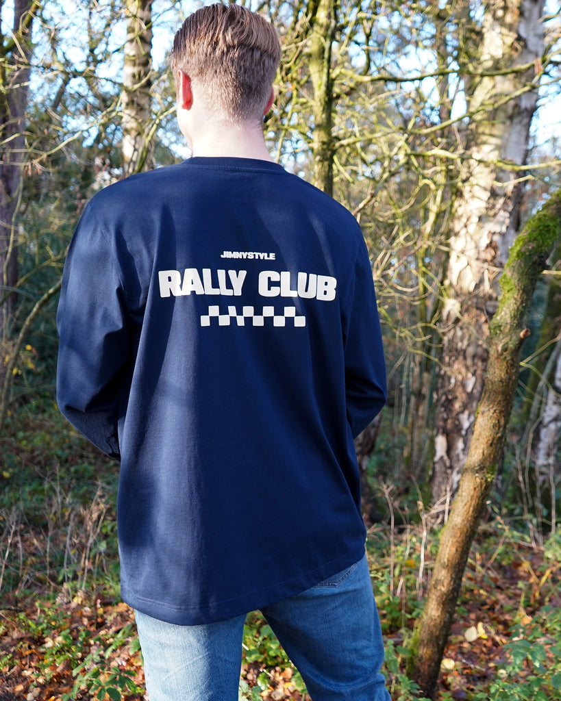 JIMNYSTYLE Rally Club T-Shirt - Long Sleeve - Navy Blue - suzuki jimny tshirt