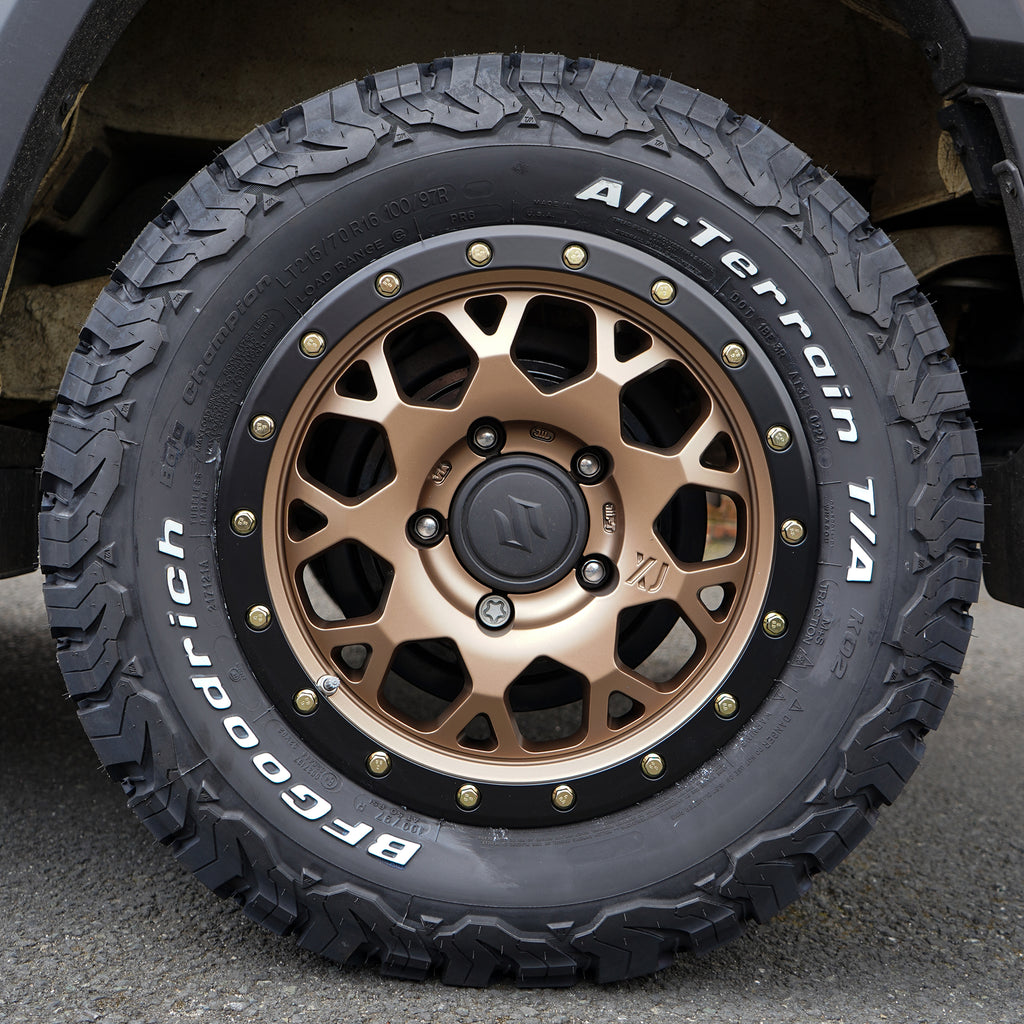 XTREME-J XJ04 Wheel & Tyre Package for Suzuki Jimny (2018+) KO2 Tyres - Bronze - Street Track Life JimnyStyle