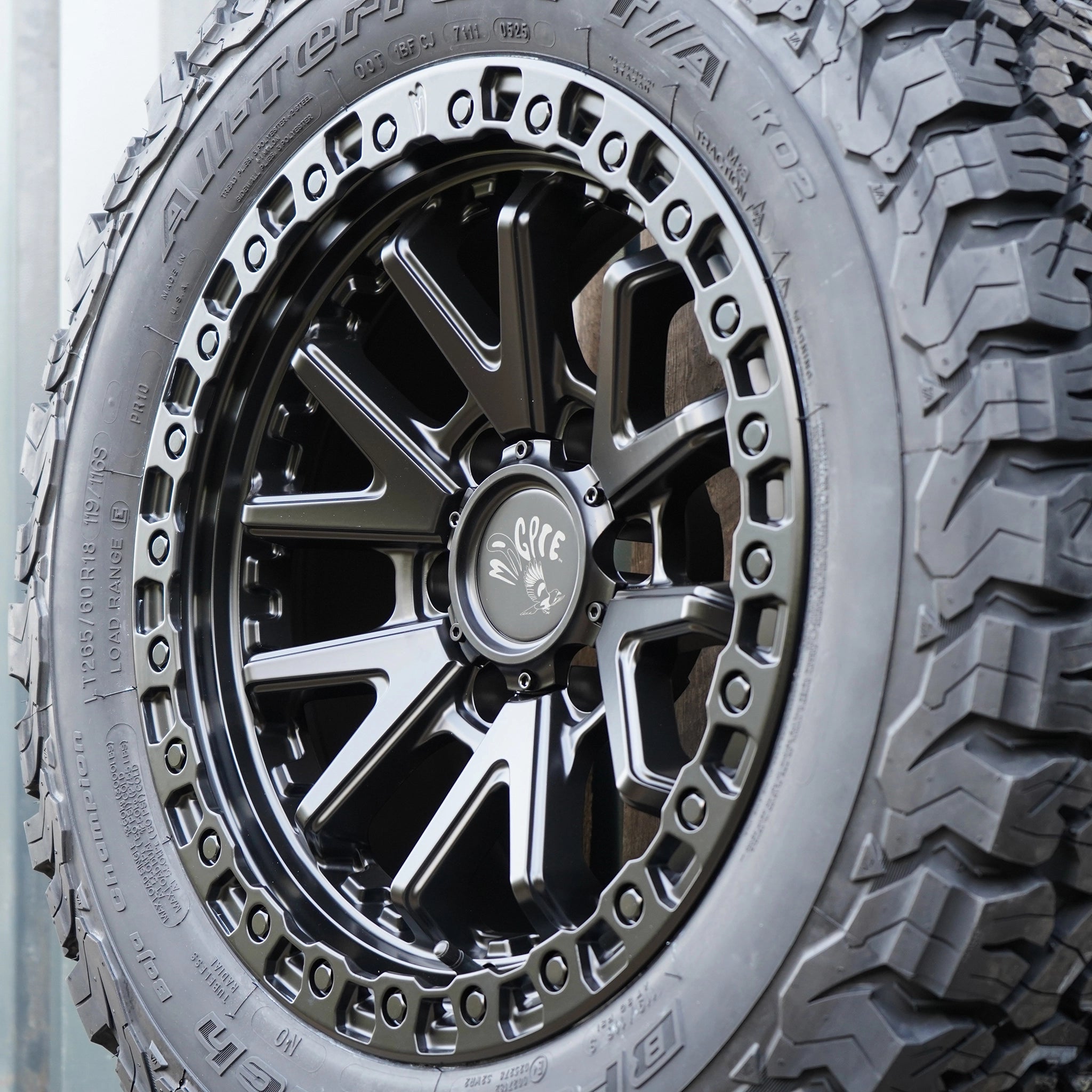 Magpie M-02 18" Wheel & Tyre Package for Toyota Hilux (2016+) With BF Goodrich KO2 All terrain Tyres Wheels on Hilux Invincible X