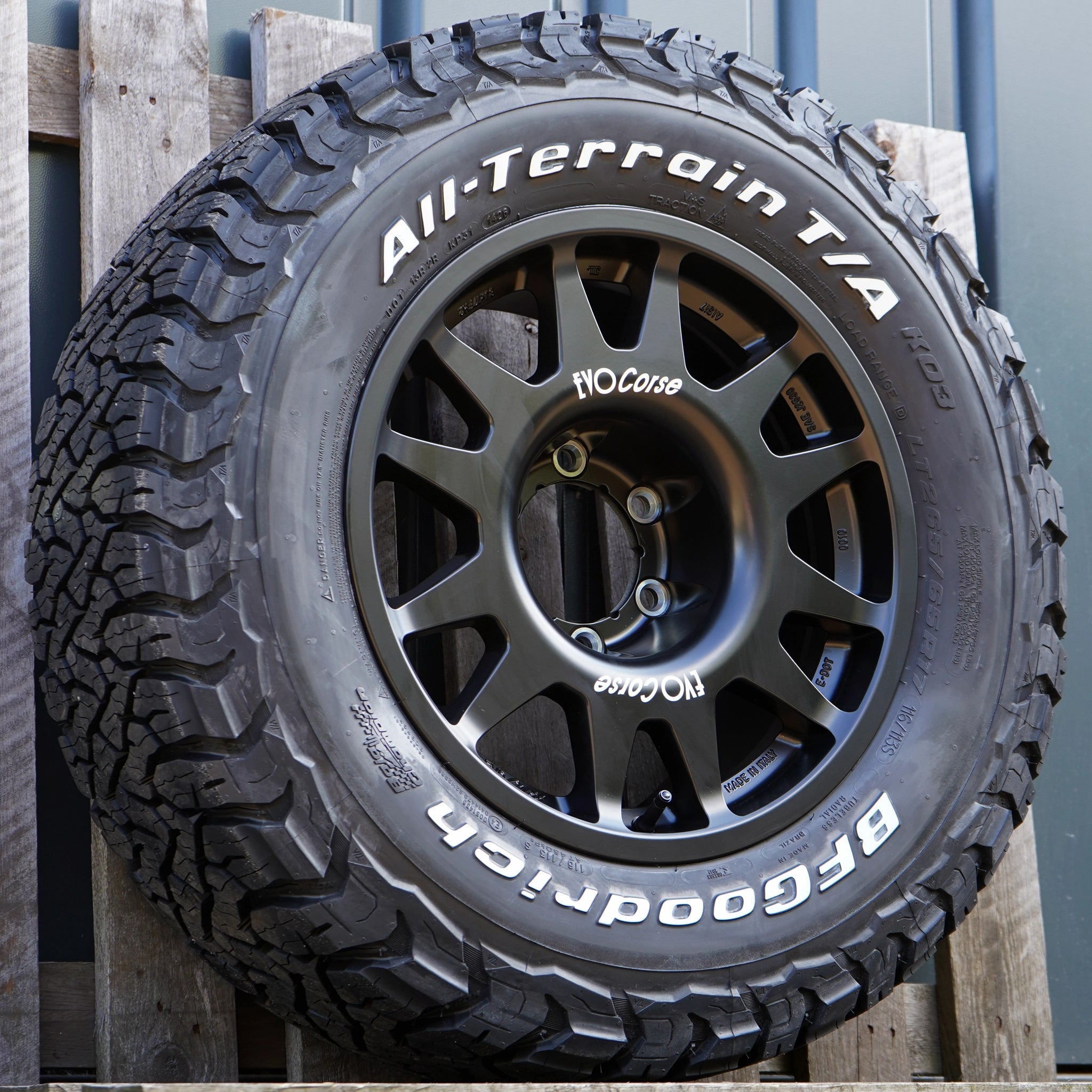 EVO Corse DakarZero 17" Wheel & Tyre Package for Toyota Hilux (2016+) - Matte Black