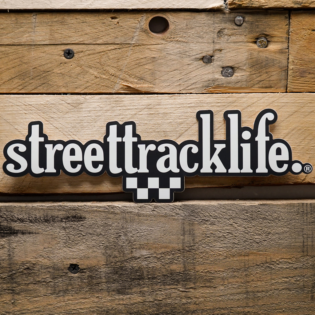 STREET TRACK LIFE White/Black Slap Sticker