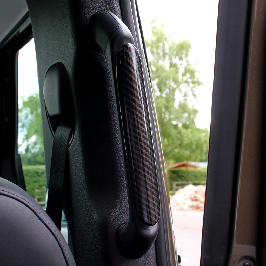 Carbon Effect Rear Passenger Handle Covers for Land Rover Defender (2020+)