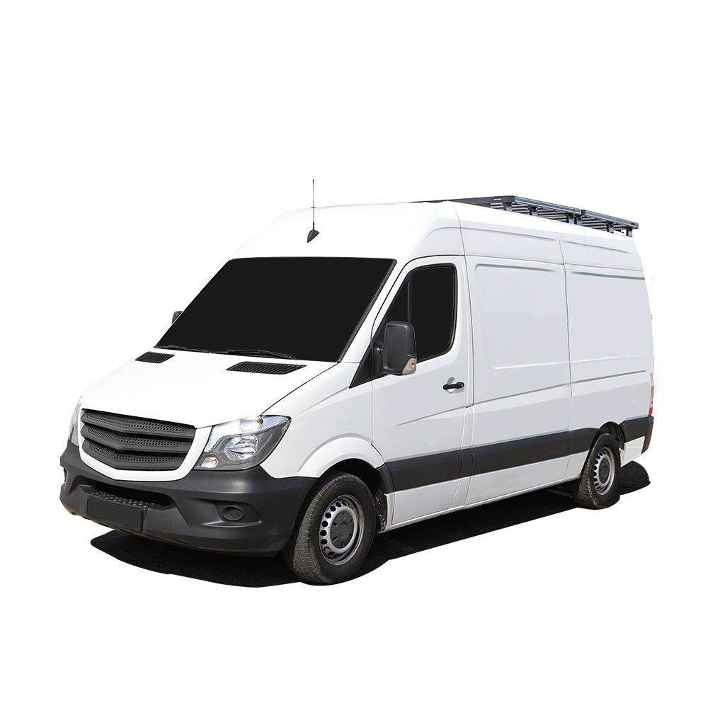 Aluminum Silver Roof C-Rails For Mercedes Benz Sprinter 170 WB (2007-2020) - Left & Right With Hardware